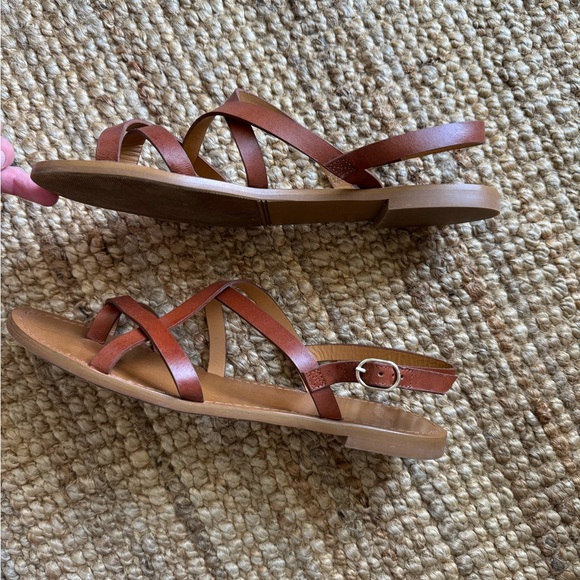 Sézane Adeline low sandals in natural heritage leather sz 40 - Picture 11 of 12